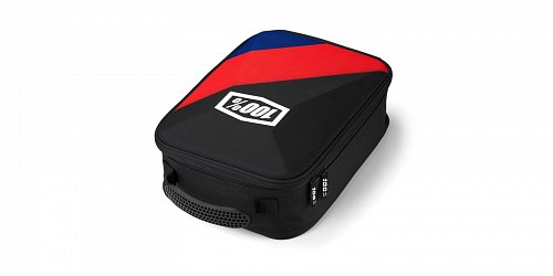 kufr na motokrosové brýle Cornestone, 100% - USA (černá/červená/modrá)